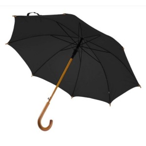 Parasol automatyczny z drewnianym trzonem i rączką