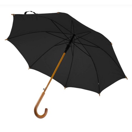 Parasol automatyczny z drewnianym trzonem i rączką